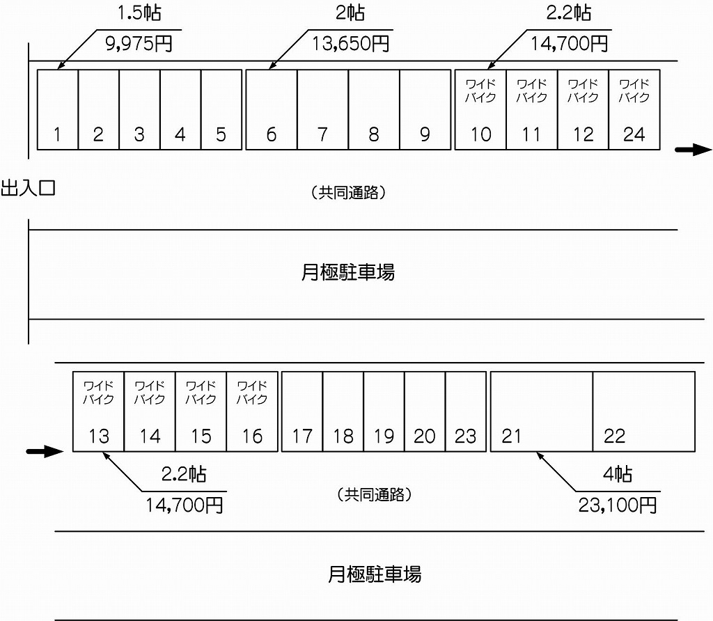 武蔵浦和・白幡店の配置図 武蔵浦和・白幡店の配置図