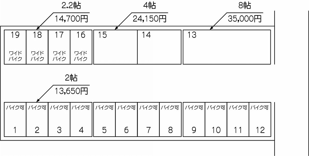 北戸田駅西口パート3の配置図 北戸田駅西口パート3の配置図