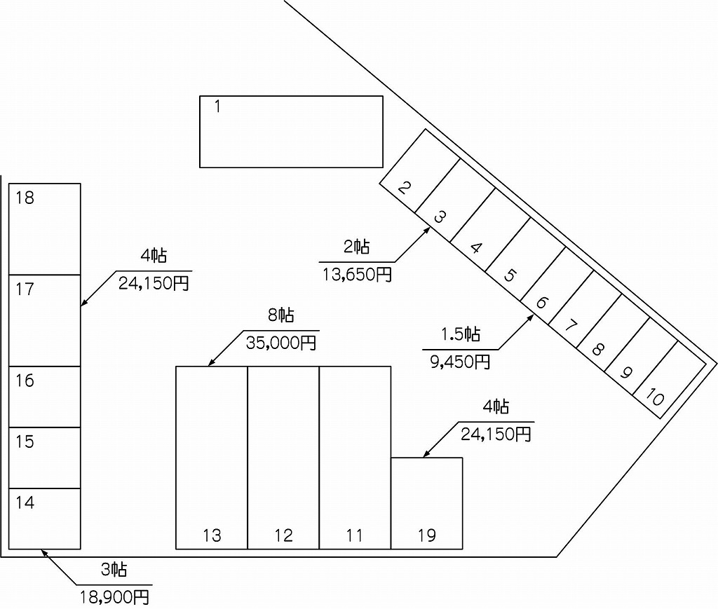 笹目南町店の配置図 笹目南町店の配置図
