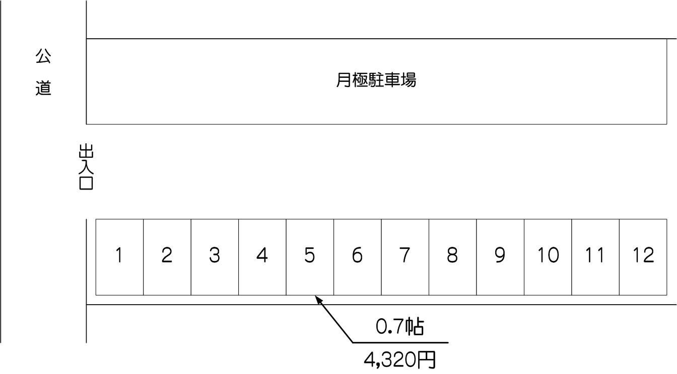 新曽パーキング スペースiの配置図 新曽パーキング スペースiの配置図