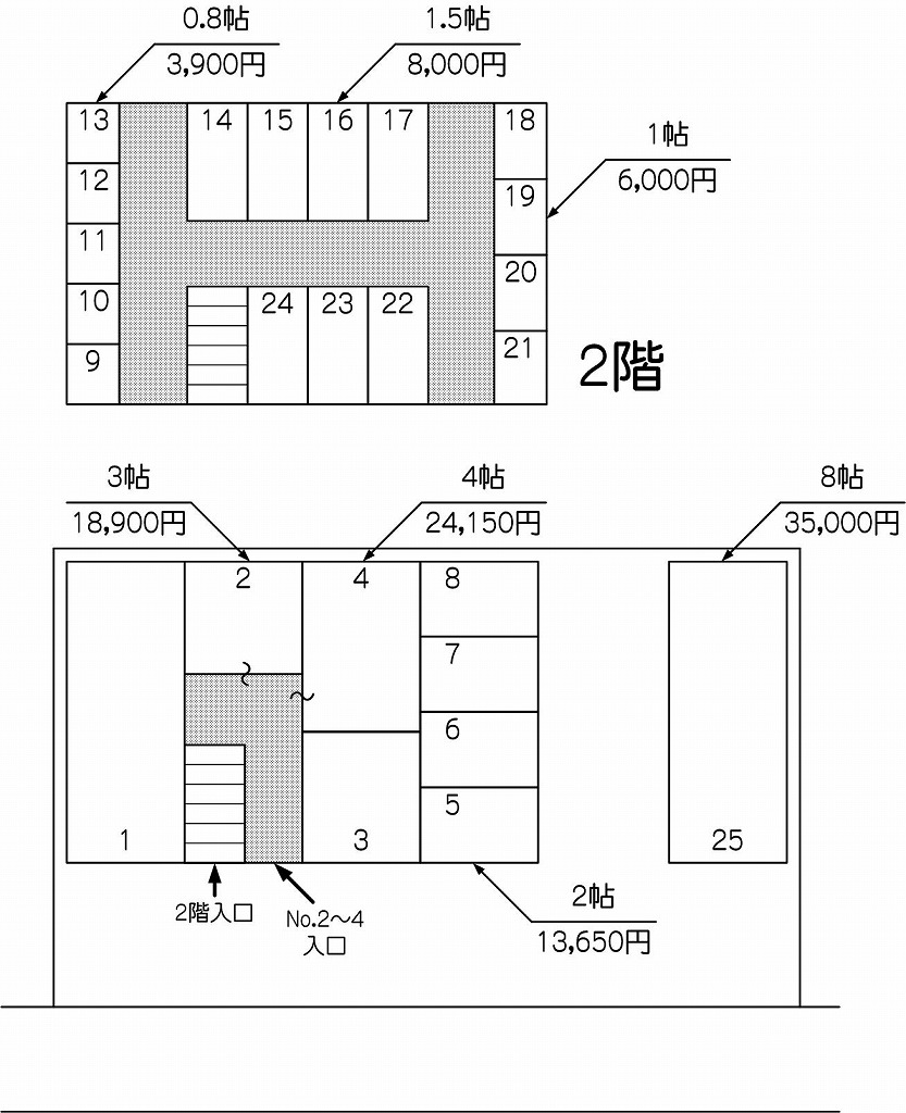 中央通り店の配置図 中央通り店の配置図