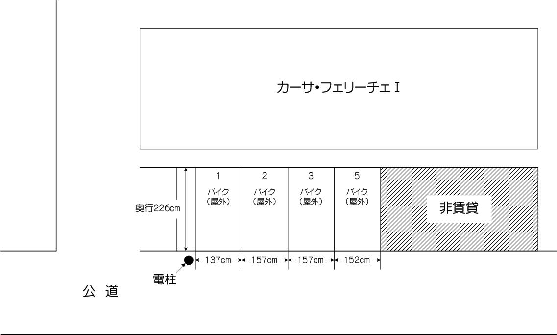 バイクパーキング戸田公園店の配置図