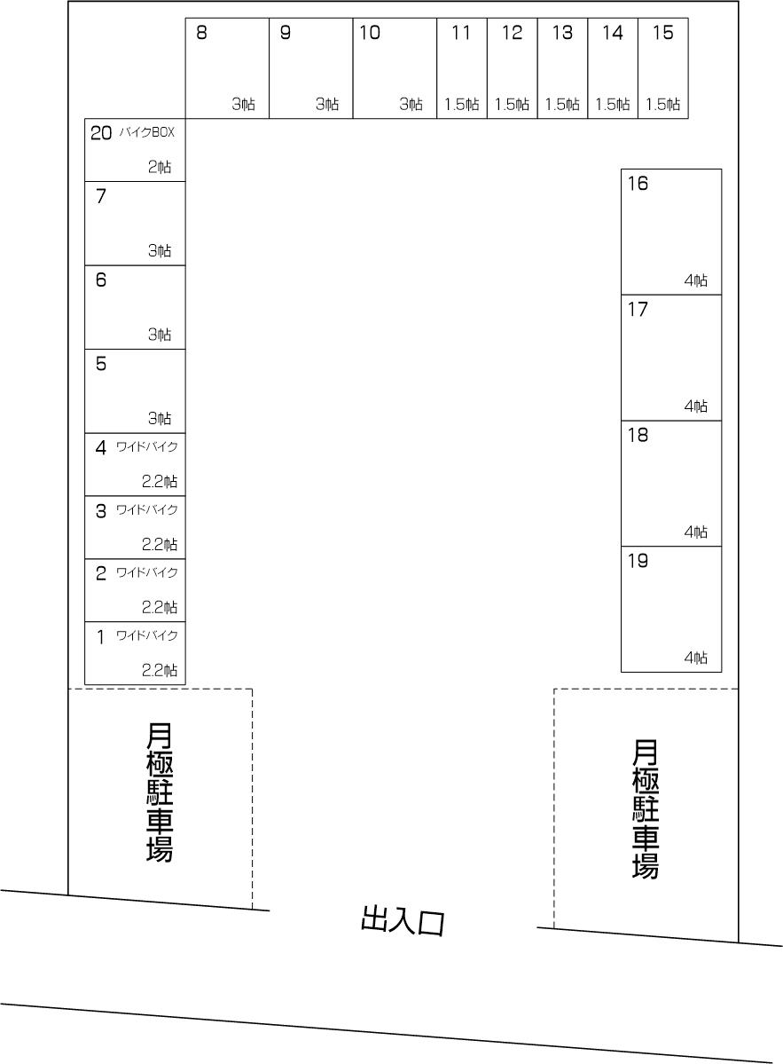 戸田本町2丁目店の配置図 戸田本町2丁目店の配置図