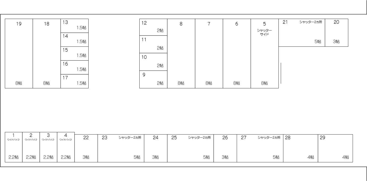 新内谷店の配置図 新内谷店の配置図