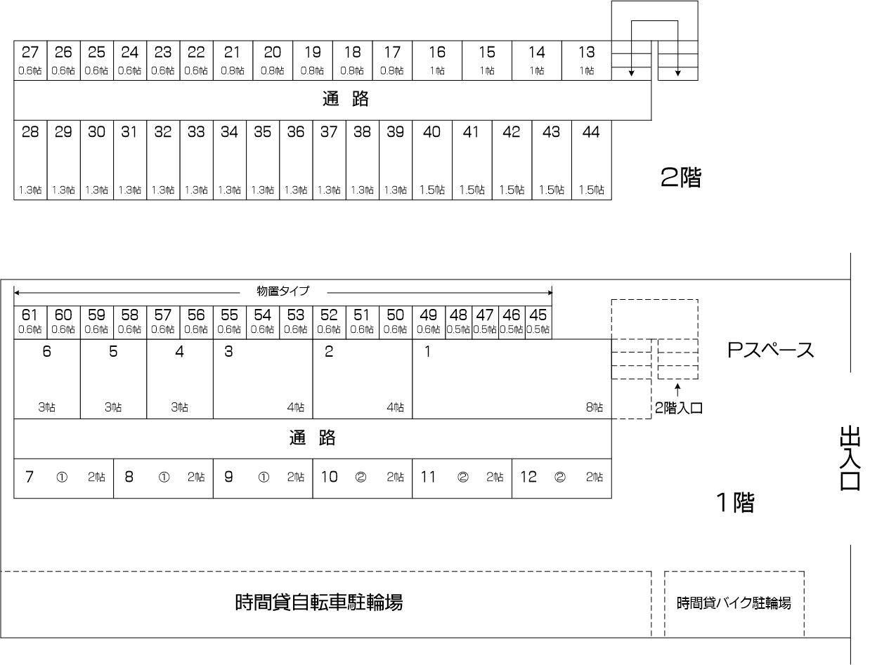 北戸田駅東口店パート2の配置図