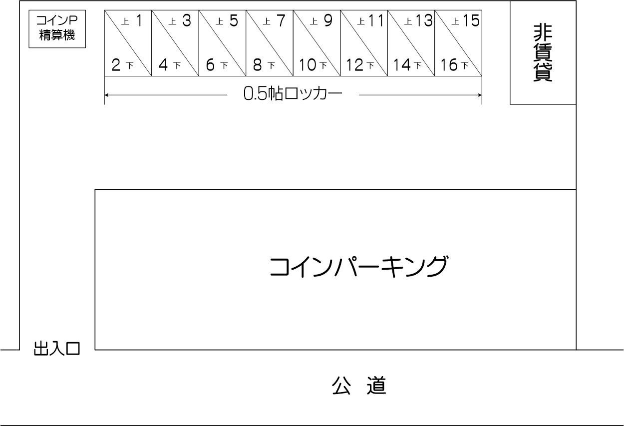 スペースｉ 北戸田店パート2の配置図