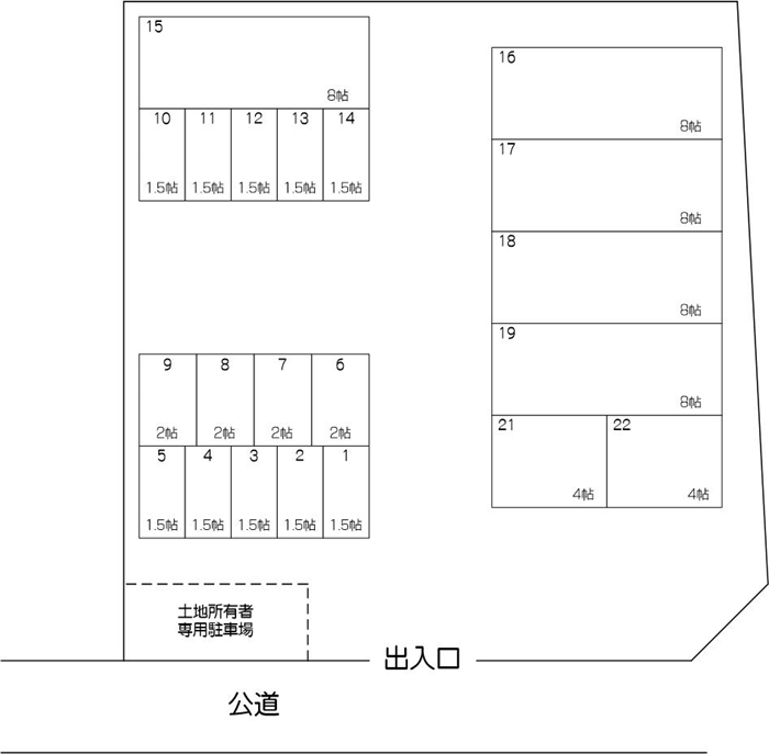 川口柳崎パート2の配置図