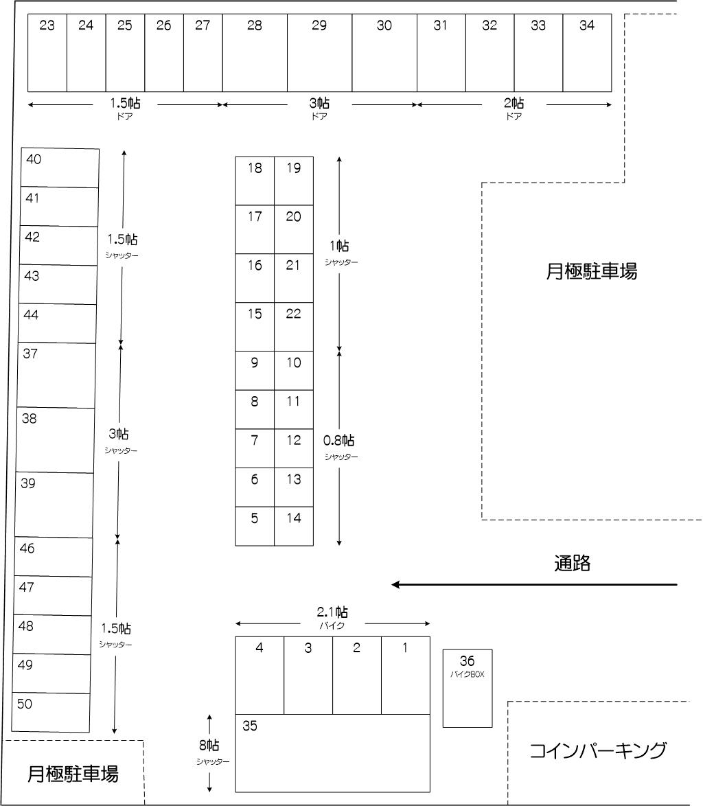 平和アウトレットコンテナ下戸田店の配置図 平和アウトレットコンテナ下戸田店の配置図