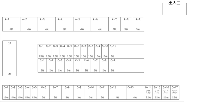 さいたま内谷店の配置図 さいたま内谷店の配置図