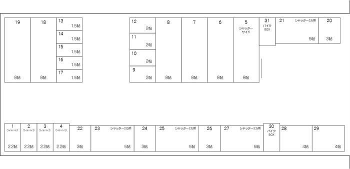 新内谷店の配置図