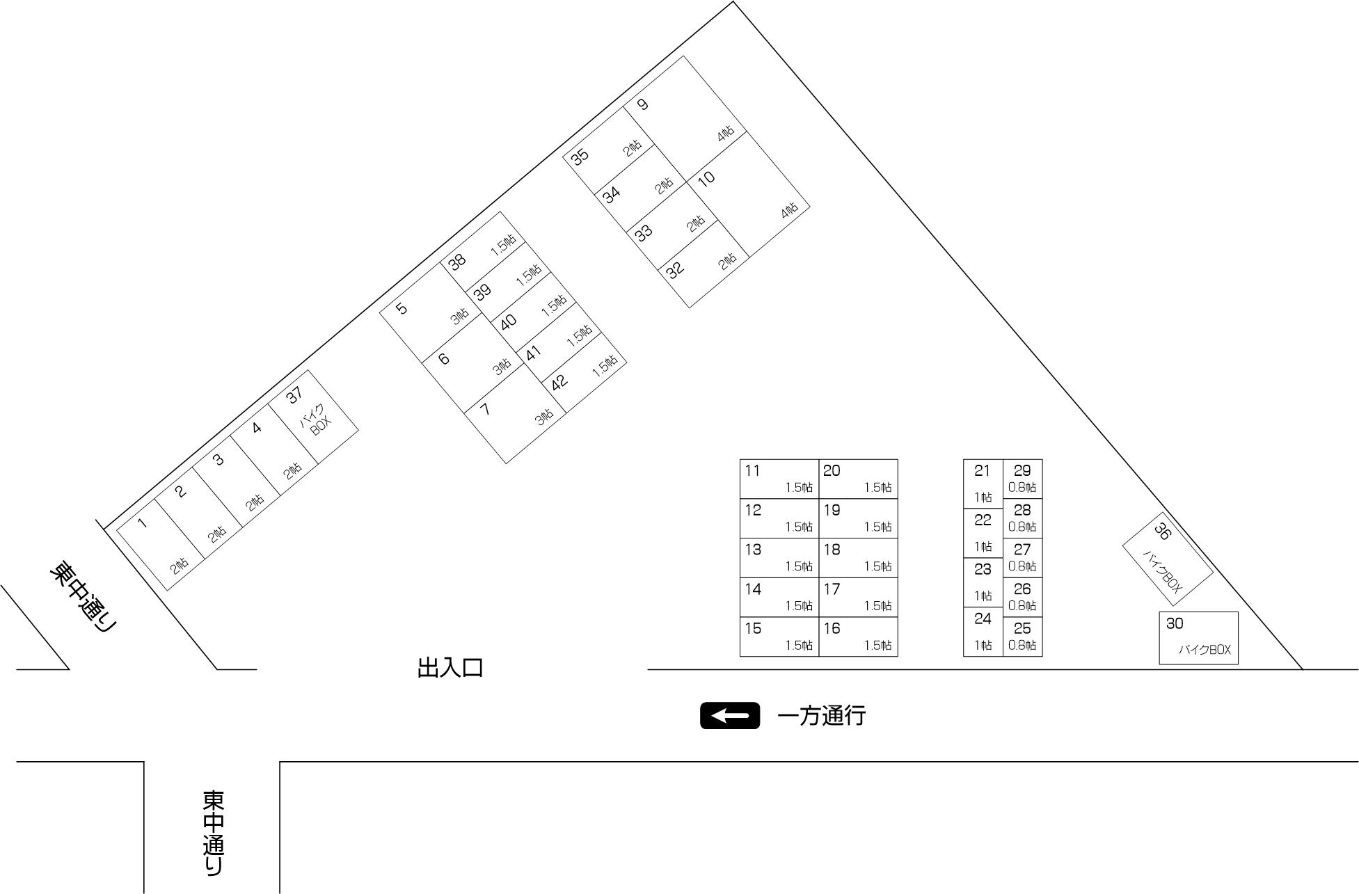 中町店の配置図