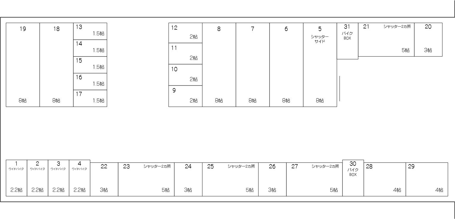 新内谷店の配置図 新内谷店の配置図