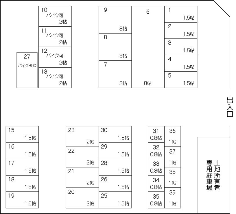 川口柳崎パート2の配置図 川口柳崎パート2の配置図
