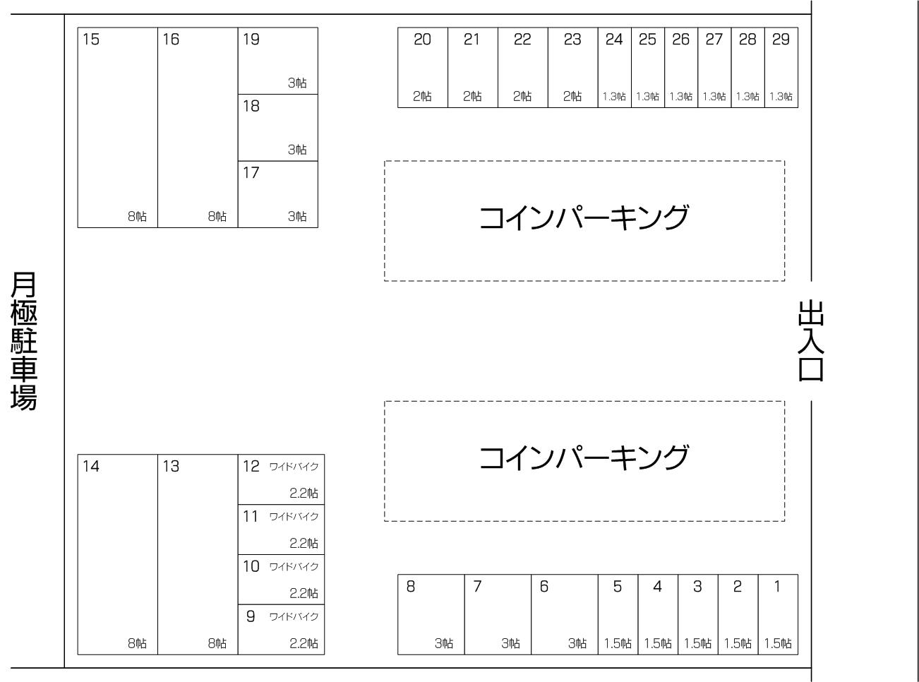 フクちゃんコンテナ蕨錦町店の配置図