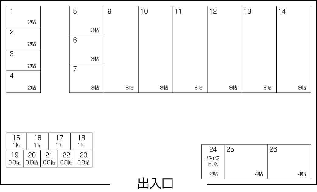 笹目南町店パート2の配置図