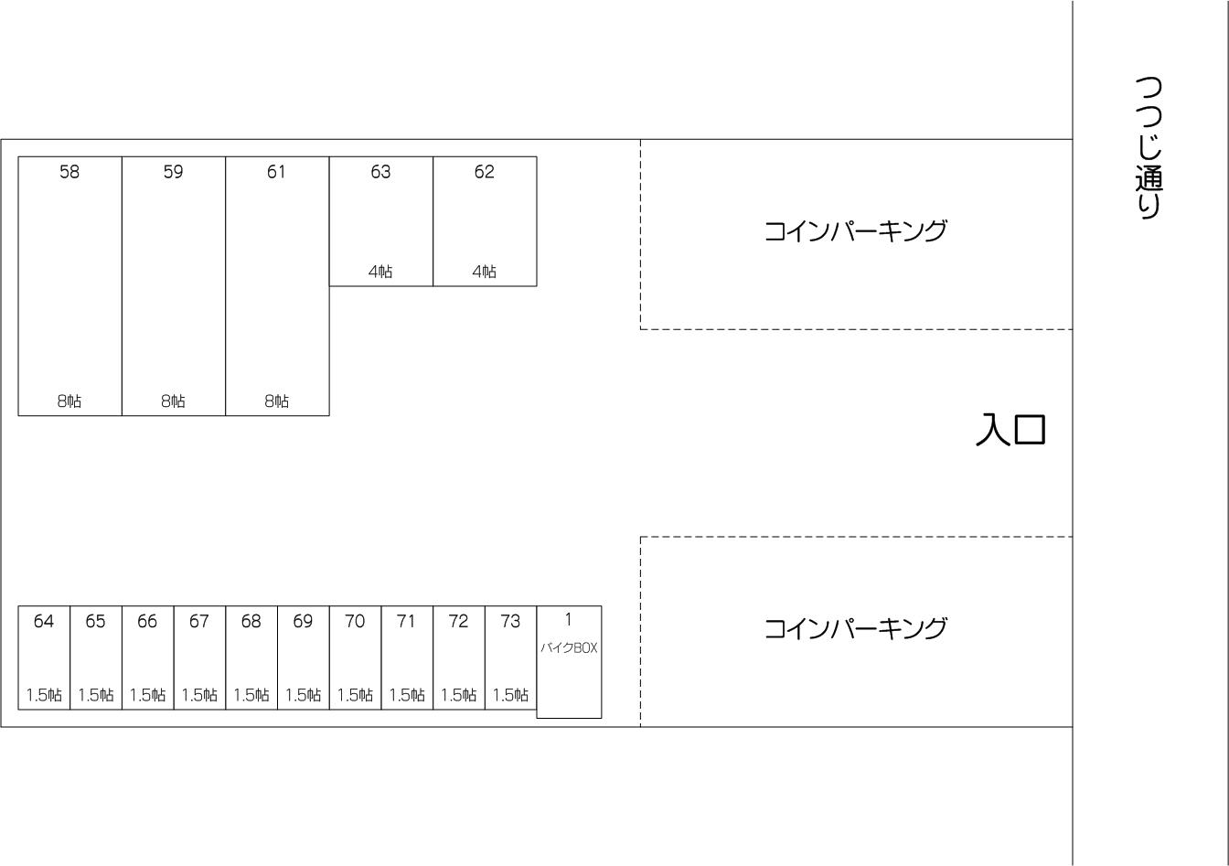フクちゃんつつじ通り店の配置図 フクちゃんつつじ通り店の配置図