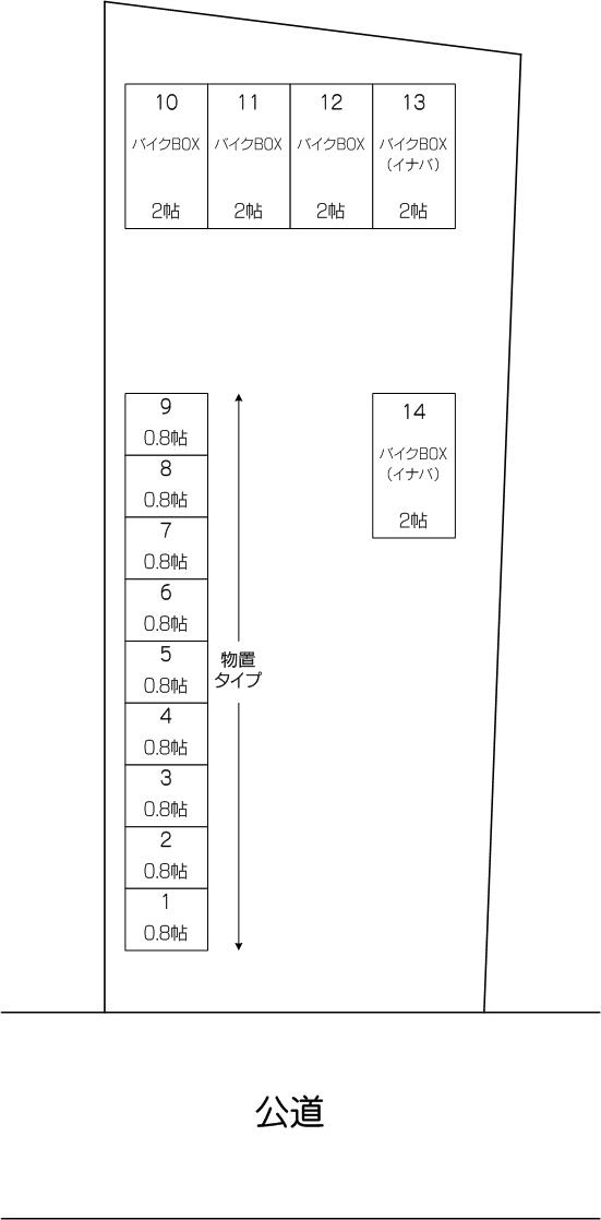 レンタルスペースｉ中央通りロイヤル店の配置図