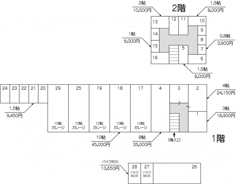 北戸田駅東口店の配置図 北戸田駅東口店の配置図
