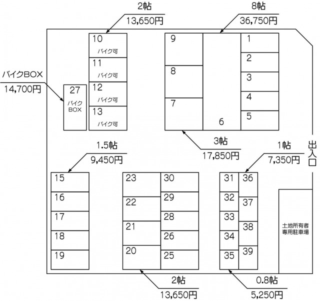 川口柳崎パート2の配置図 川口柳崎パート2の配置図