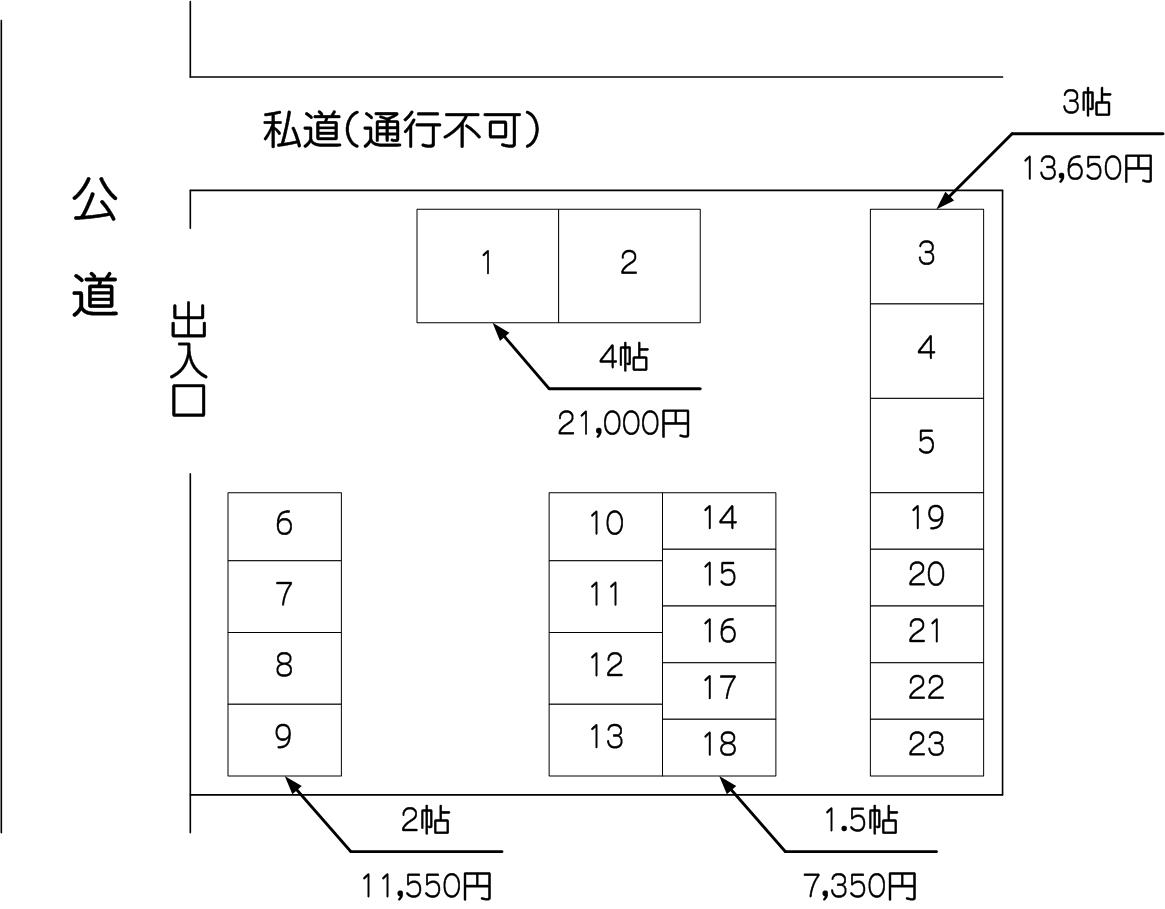 戸田アウトレット店パート2の配置図 戸田アウトレット店パート2の配置図