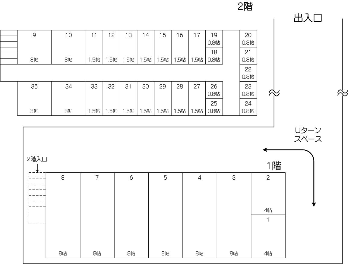 戸田公園駅東口店の配置図