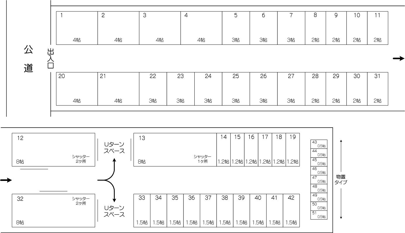 New内谷パート3の配置図 New内谷パート3の配置図